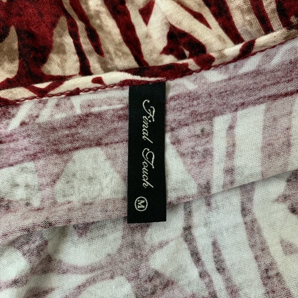 Final Touch Aztec Print Long Sleeve Crop Top - Picture 8 of 8